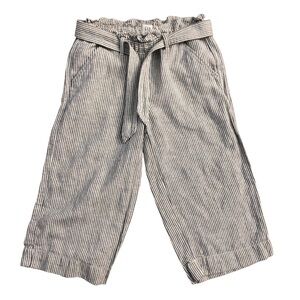 Gap Nautical Blue Striped Chino Crop Girl Beach Summer Pants Size Small 6-7 Year